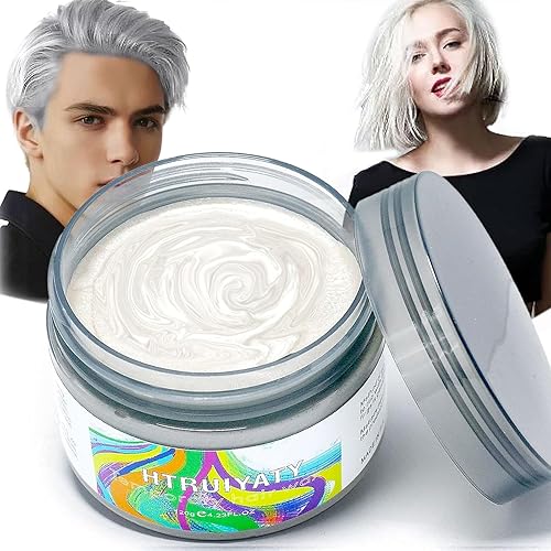 Cera temporal de color blanco para el cabello, color natural en aerosol lavable para niños, mujeres y hombres, para cabello con luz oscura, peinado,