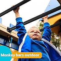 Vista 5 de Dunzy Paquete de 12 Barras para Monkey Bars Accesorios para Columpios Varillas Peldaños de Escalera para Juegos Kit de Herrajes Barras de Mono