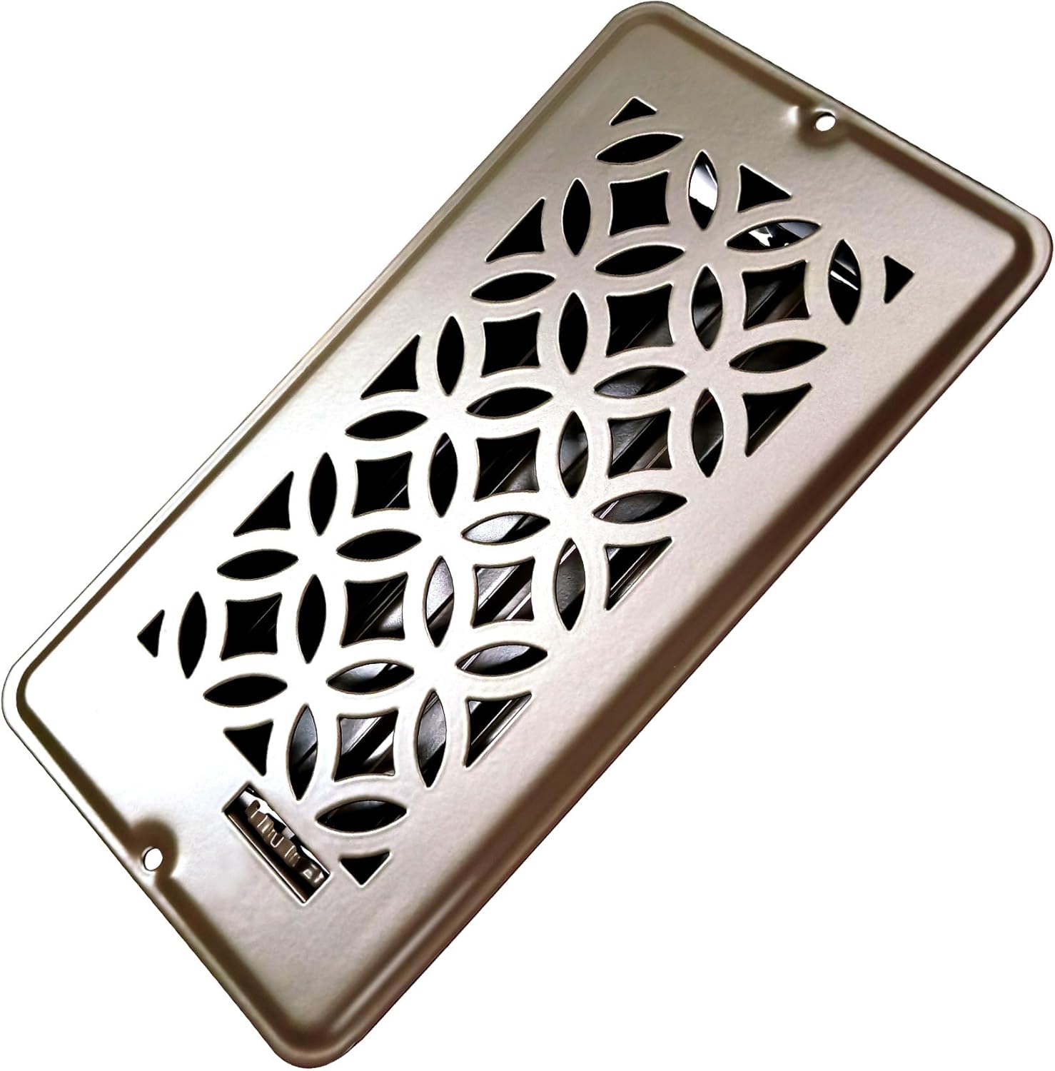 4x8 Vent Covers for Home Floor, Floor Vent Cover, Air Vents, All Steel Heavy Duty Floor Register, Easy Adjustable Air Supply Lever, or Wall Vents (4 x 8 Brown 1Pack)