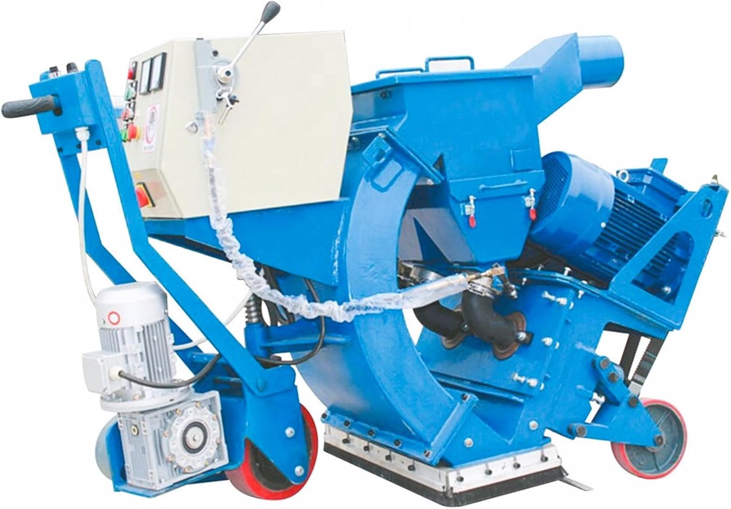 Portable Pavement Shot Blasting Machine for Concrete Surface Profiling, Walk Behind Vacuum Road Blaster for Asphalt Preparation, Parking Deck Resurfacing, Bridge Deck Maintenance