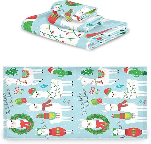 Miniatura 6 de Juego de 3 toallas de playa a cuadros de girasoles amarillos de otoño con flores florales de tartán blanco y negro, suaves, finas, duraderas,