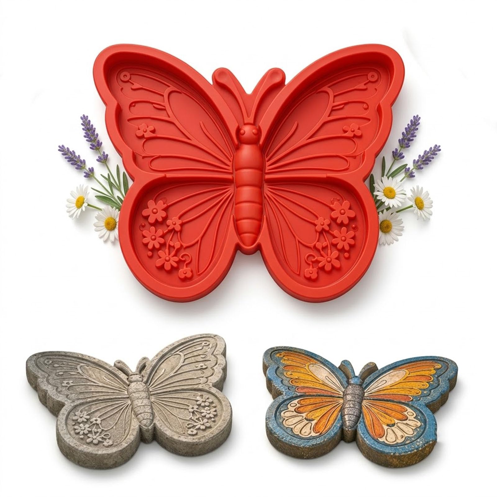 Molde Reutilizable de Girasol para Caminos de Jardín y Patio DIY (Butterfly)