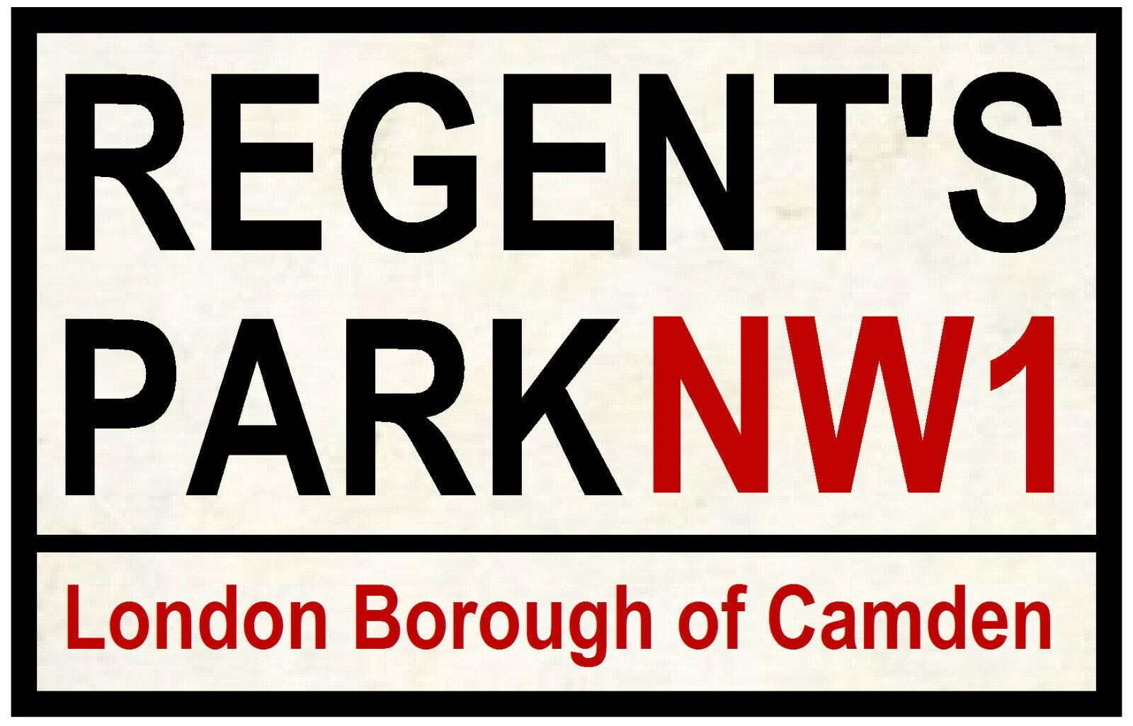 Biopracess Metalpostera43835 Street/Road Signs (Regent's Park) 8X12 Inches