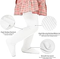 Vista 4 de Stelle Medias de algodón para niñas pequeñas, medias gruesas de punto trenzado, para invierno, 123