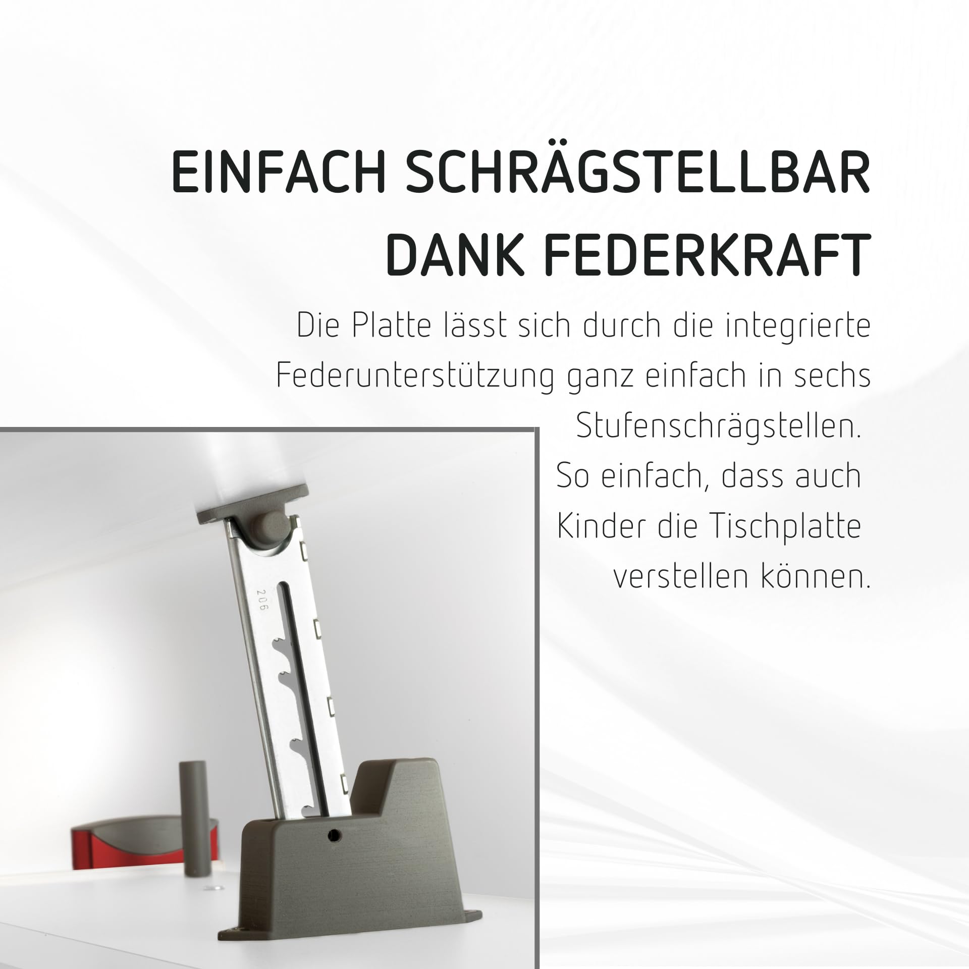 Moll Bandit Kinderschreibtisch höhenverstellbar | mitwachsend, ergonomisch & neigbar für aufrechtes Sitzen | ideal für Schulkinder | Schreibtisch weiß (Side Top & Schublade, Blau, 90cm x 70,5cm)