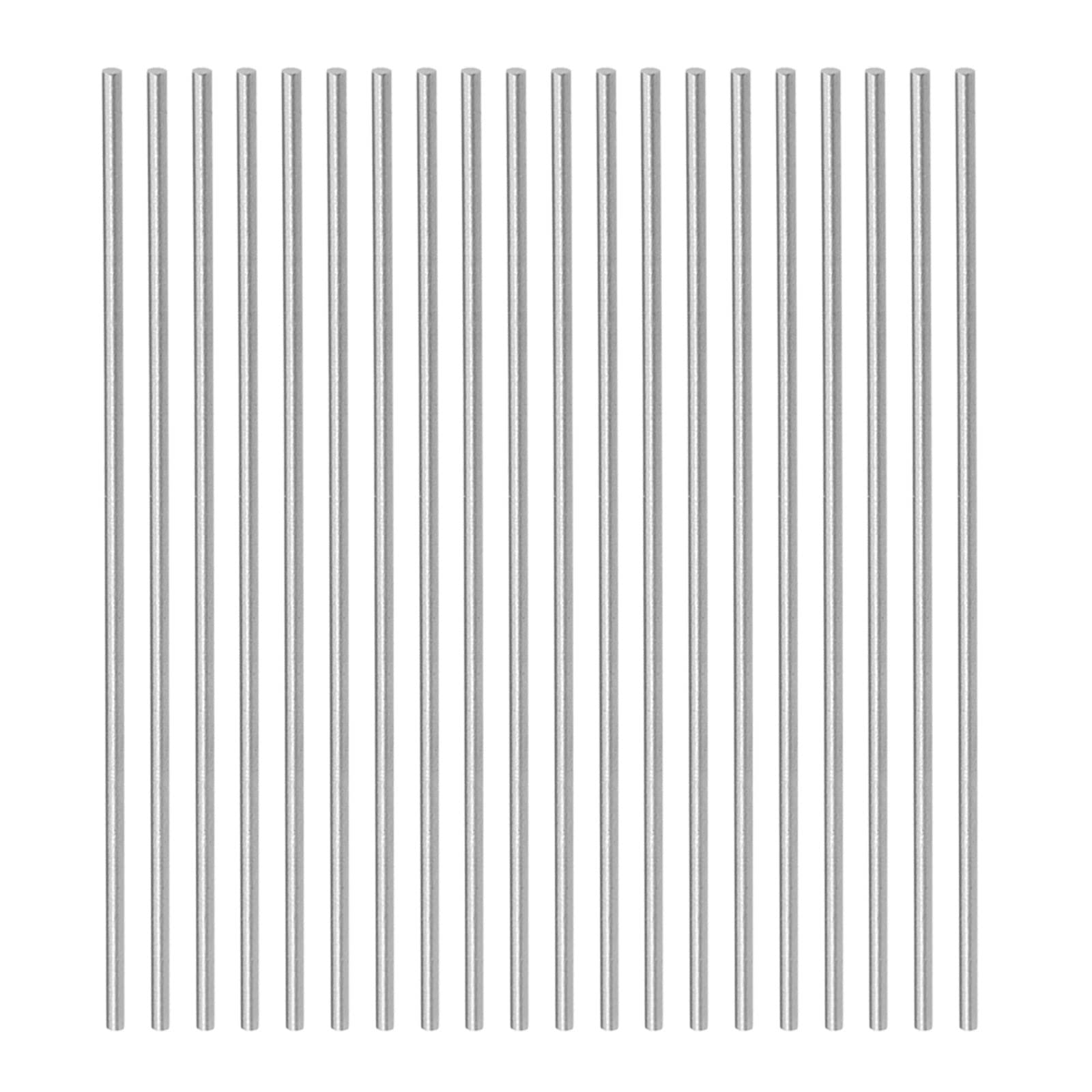 Rond Acier Tige, 2mm Diamètre 100mm Longueur, Haut Vitesse Acier Barre Stock Artisanat DIY Outil - (Applications : pour Perceuse Tours Alésage Machine), 20-Pièces