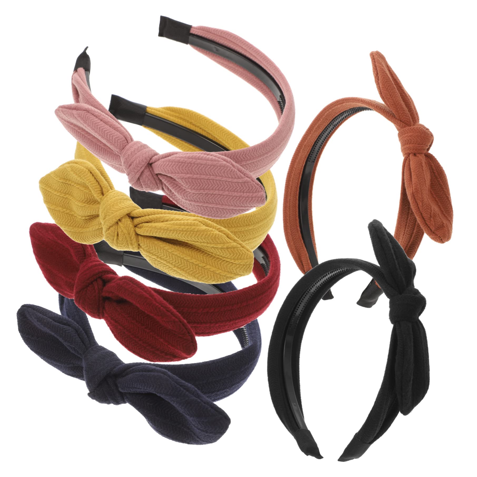 Diadema Lazo para Mujer, 6 Piezas, Tela, Tocado de Moda | Flexible y Ligera, Cómoda de Llevar, para Fiesta y Uso Diario, Estilo Elegante, Paquete de 6