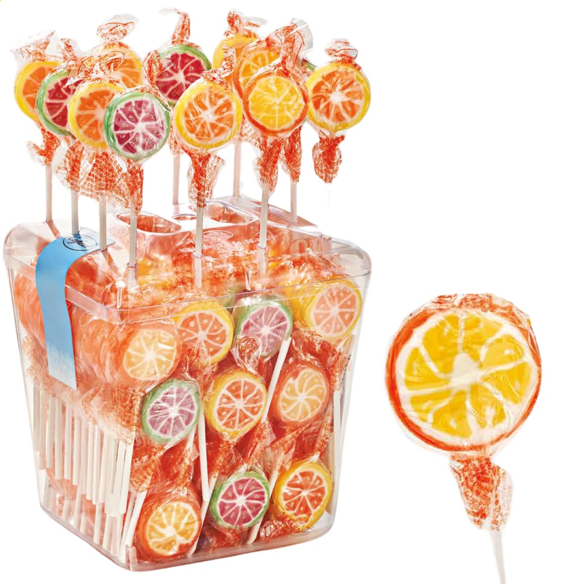 Lecca Lecca Caffarel Rocks Bonbons Piccoli Espositore Plastica 125 pz da 8 g