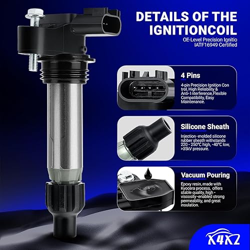 Vista 73 de Paquetes de bobina de encendido UF549 y bujía de iridio doble 9029, para Nissan Altima Versa Sentra Rogue Cube NV200 Pathfinder Infiniti FX50 M56