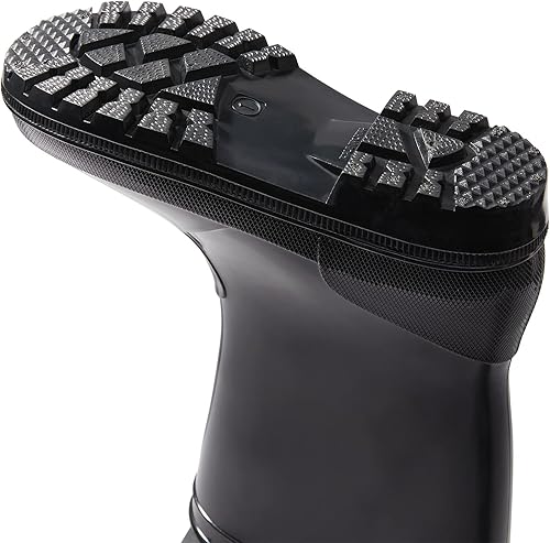 Miniatura 8 de HISEA Botas de lluvia para niños y niñas, botas de goma impermeables con asas fáciles de poner, botas de lluvia de PVC sin costuras, zapatos de