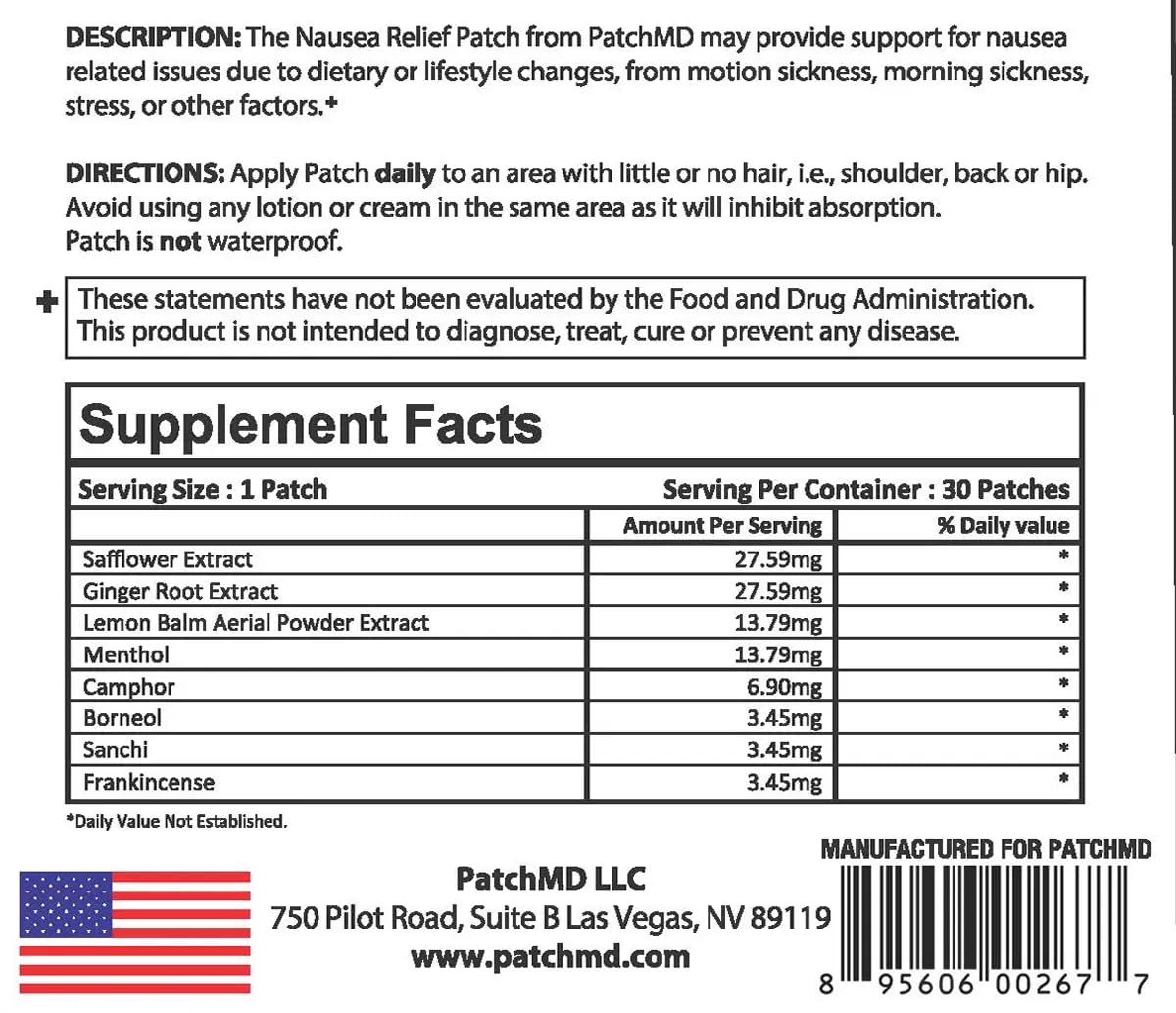 PatchMD Nausea Relief Patch - 30 Day Supply — Amazon image 4