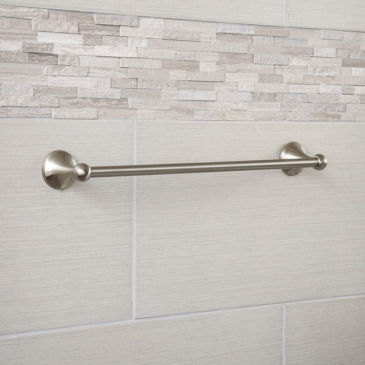  Basics Standard Hand Towel Bar Rack - 18-Inch, Satin Nickel - - 