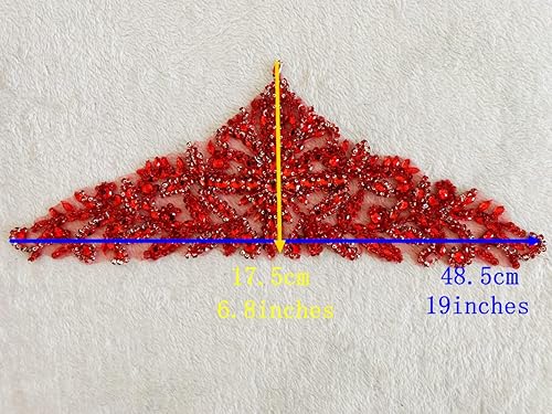 Miniatura 4 de Apliques de encaje hechos a mano con diamantes de imitación para coser en cuentas, parches de lentejuelas, accesorios para vestido, ropa, cintura