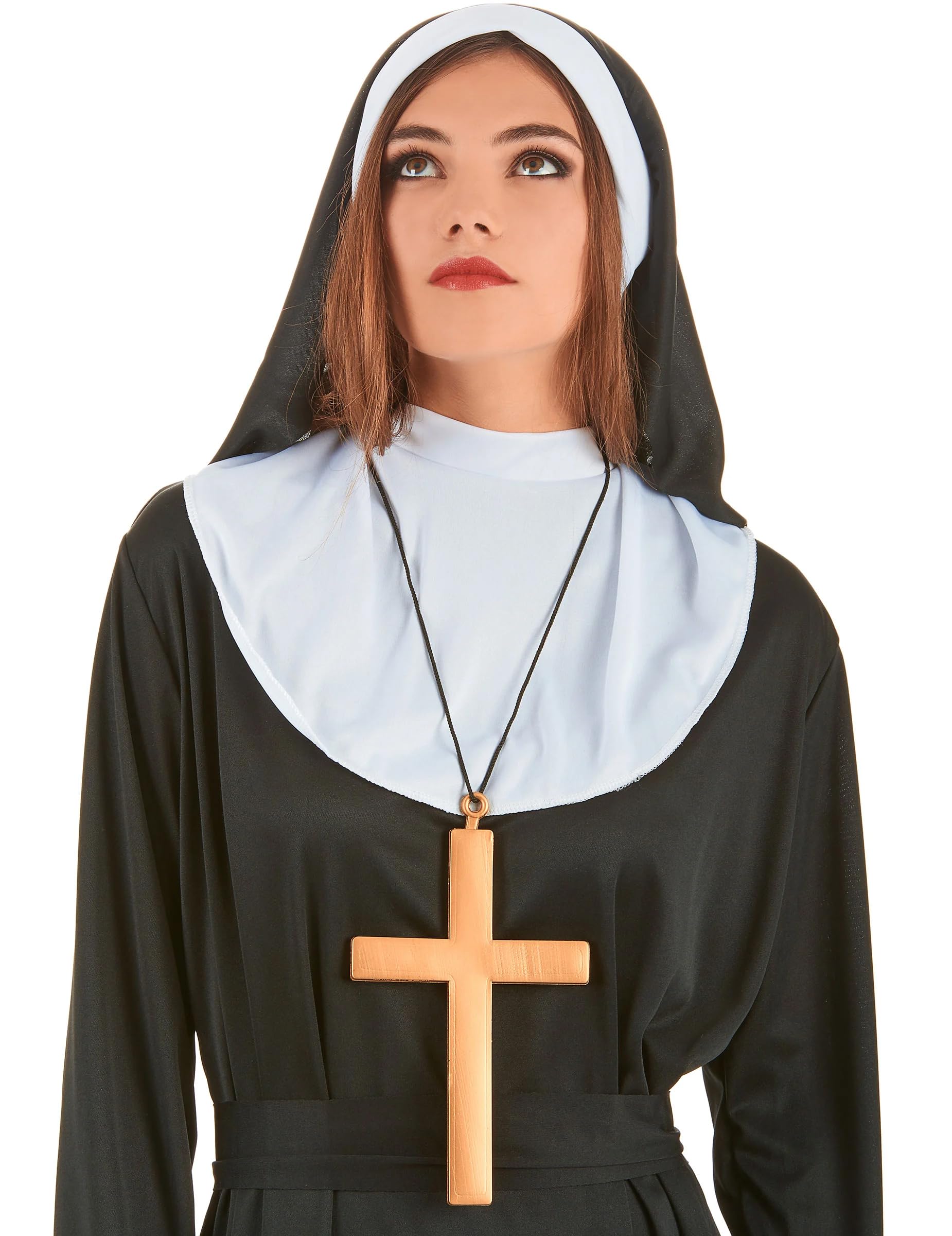 DEGUISE TOI - Collier Croix de Moine Or - 1 Collier - Taille Unique - Marron - Accessoires pour déguisement - Plastique - Laver
