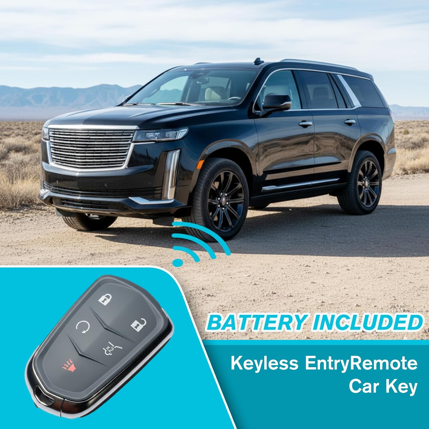 Car Key Fob Keyless Entry Remote 433MHz 13598516 / 13510245 / HYQ2EB for Cadillac XT5 2018-2019 for Cadillac XT4 2019 | 5 Buttons - Image 2