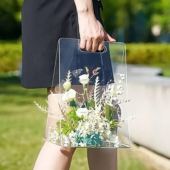 Amazon.co.jp: ハンドバッグ花瓶、アクリルハンドバッグ花瓶
