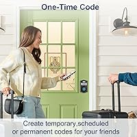 Vista 7 de Cerradura de puerta inteligente - Entrada sin llave con huella dactilar/Bluetooth APP control/contraseña, bloqueo automático, código de una sola