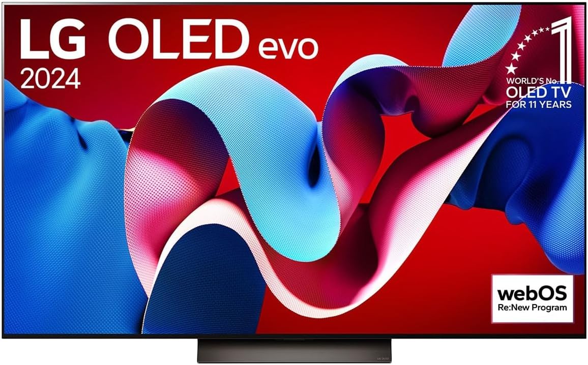 77 Inch OLED evo C4 Smart 4K TV AI Magic remote Dolby Vision webOS24 Black