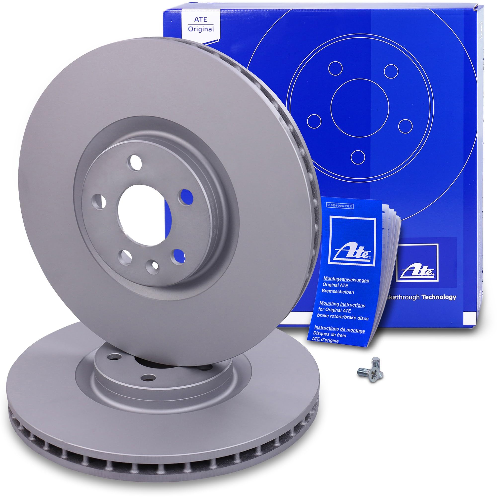ATE 2 discos de freno ventilados delanteros 24.0130-0243.1 ventilados | Compatible con: VOLVO S90 II, V90 II Cross Country, V90 II Combi, XC40, XC60 II, XC90 II