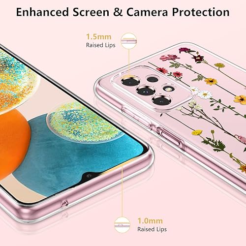 Vista 195 de ZTOFERA Funda protectora delgada para Samsung Galaxy S21 FE 5G, bonito diseño de flores para niñas y mujeres, funda protectora delgada para Galaxy