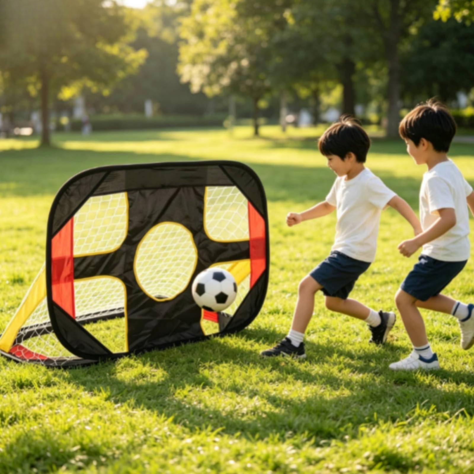 Porta da Calcio Portatile Leggera Porta da Calcio Pieghevole Salvaspazio Giocattolo per Bambini, Giardino, Parco