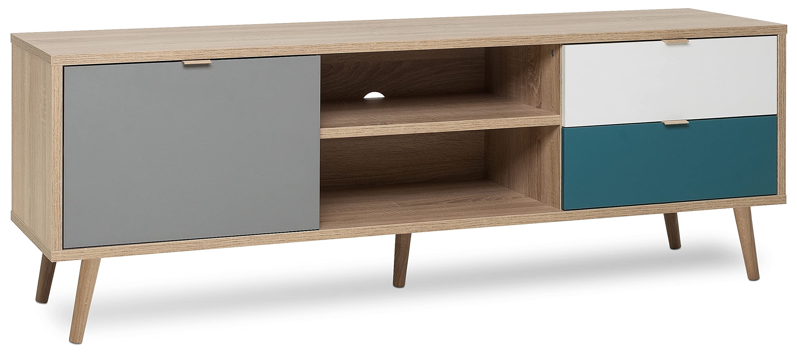 AVANTI TRENDSTORE - Caliope - Mobile TV in design scandinavo in legno laminato. Dimensioni LAP 150x52x40 cm (Mobile TV)
