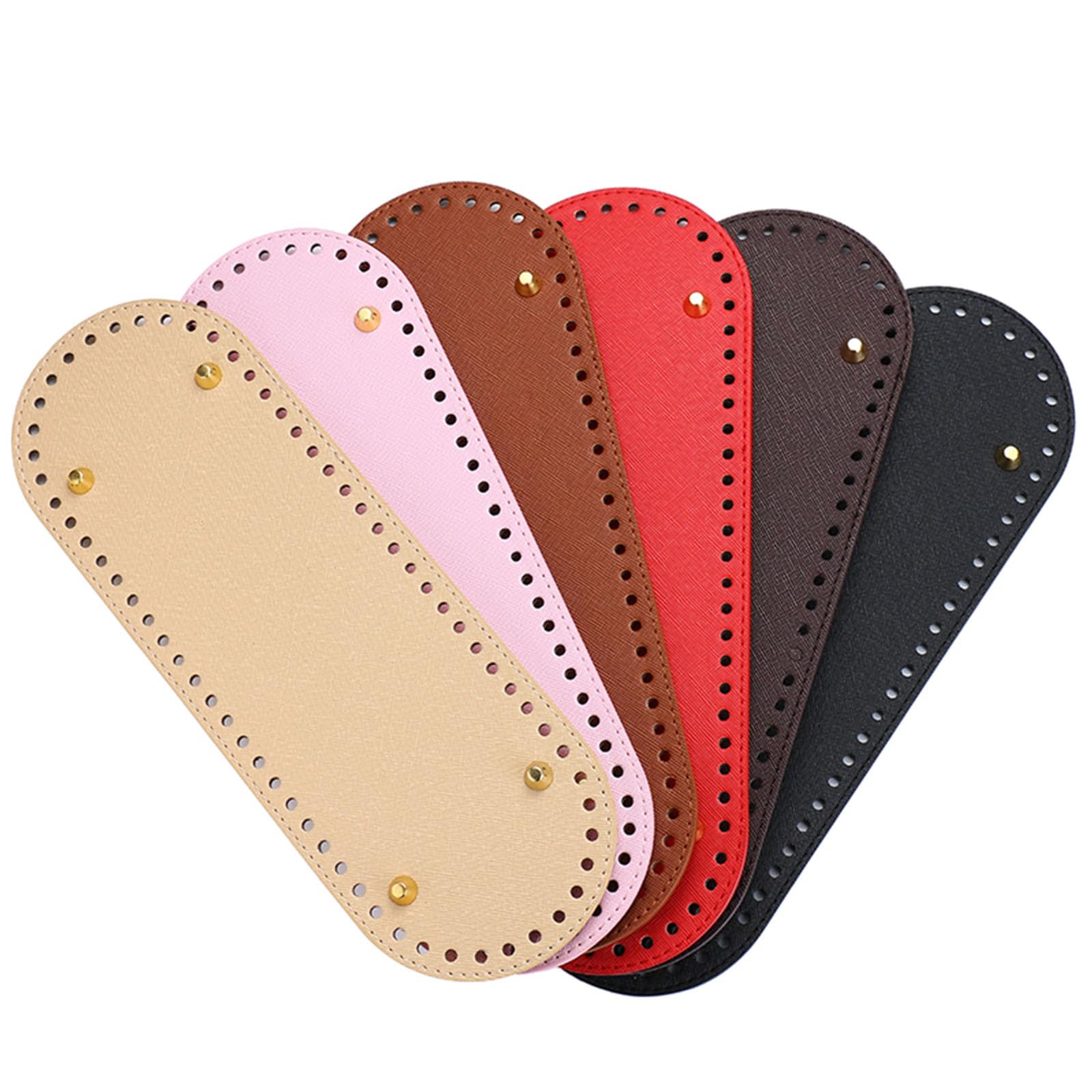 Anruyi 6 PCS Fond De Sac Rond Fond De Sac à Crocheter Fond De Sac Ovale Base Sac Crochet Tapis De Sac Fond Crochet Avec Trous Pour DIY Sac à Main ((Rond