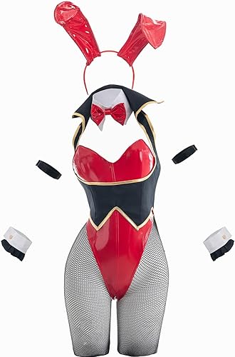 FCCAM - Disfraz de conejo rojo para adultos, Yumeko Jabami, traje de conejito con orejas de conejo