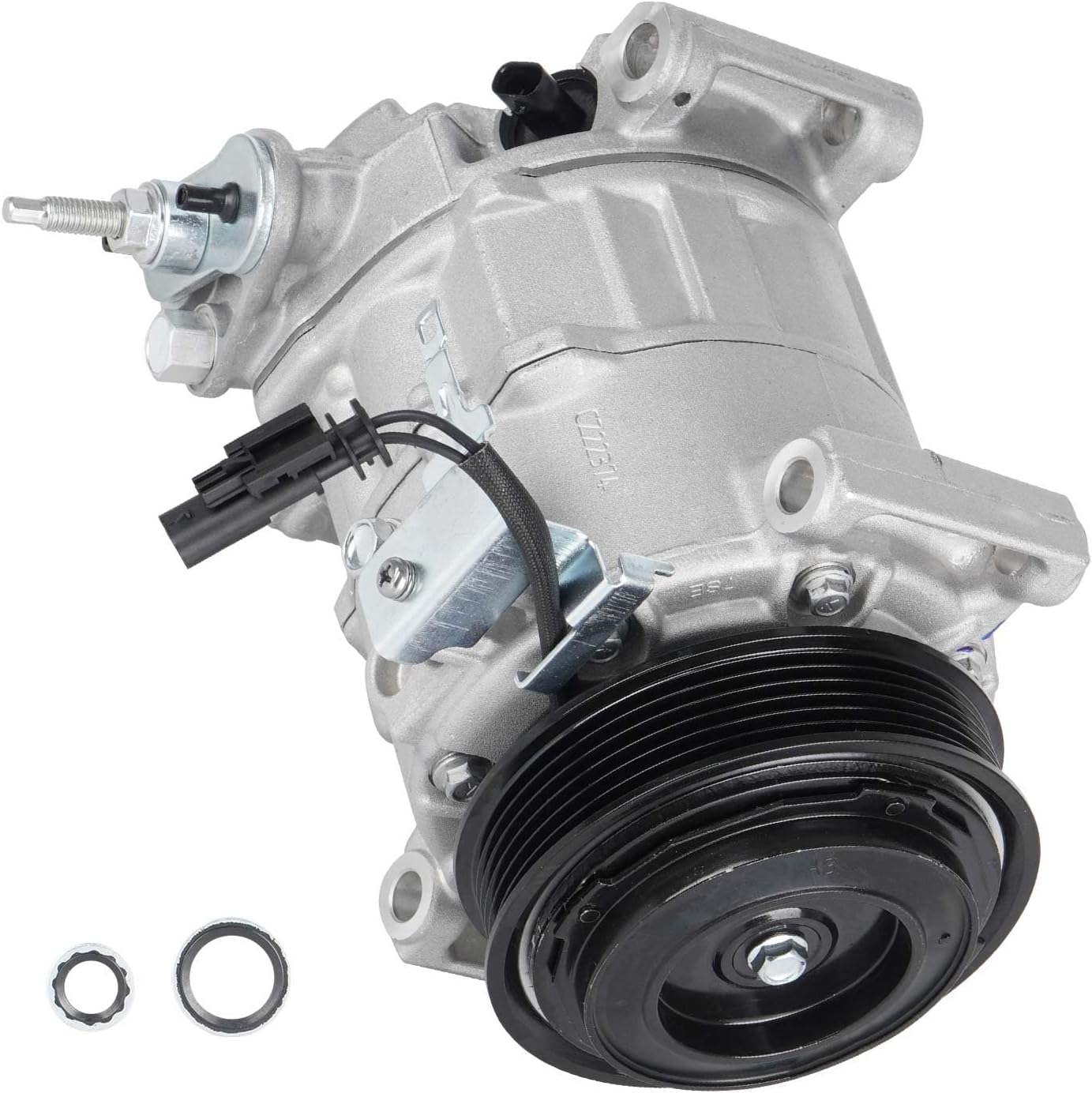 New AC Air Condition Compressor with Clutch for 2015-2023 Chevrolet Silverado 2500 HD/Chevrolet Silverado 3500 HD V8 6.6L, for 2015-2023 GMC Sierra 2500 HD/GMC Sierra 3500 HD V8 6.6L 6.6