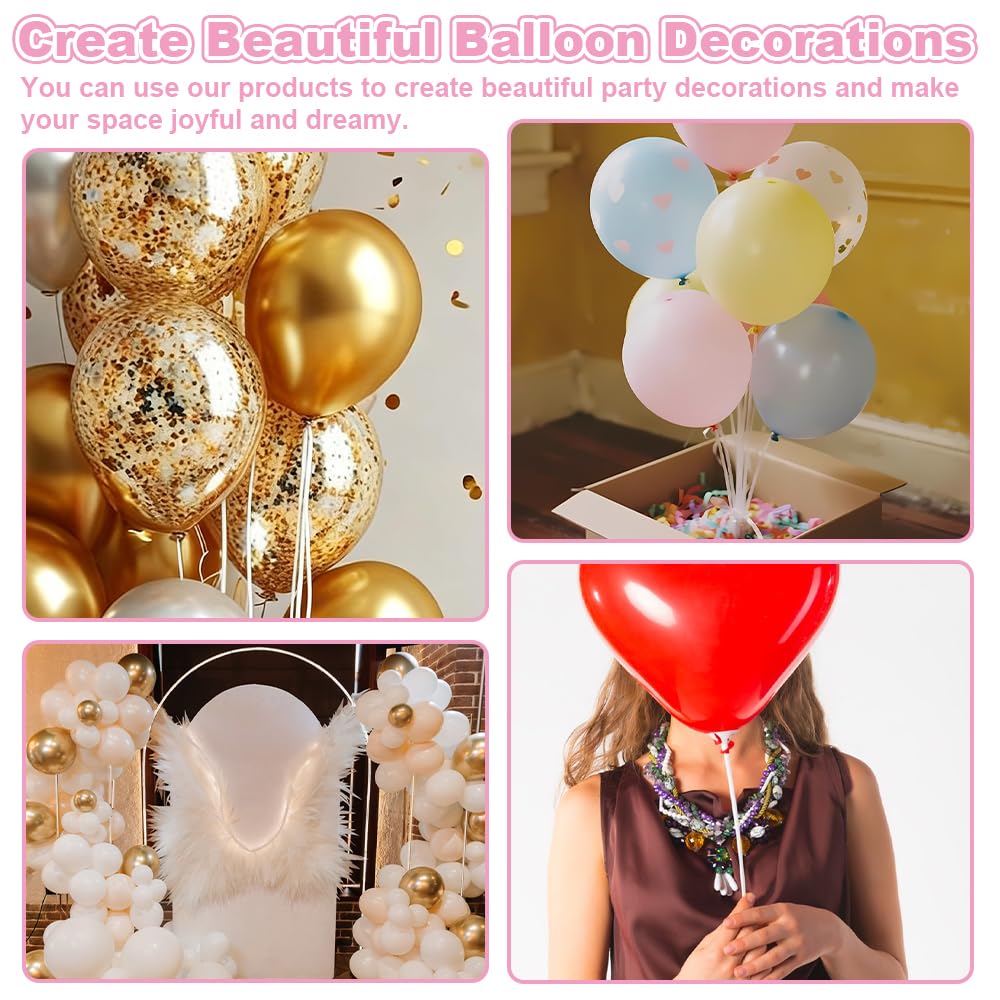 WEFHEF 100 Pezzi Bastoncini per Palloncini Riutilizzabili Bastoncini Porta Palloncini Supporto per Palloncini per Decorazioni di Compleanno Feste Matrimoni Centrotavola e Occasioni Speciali