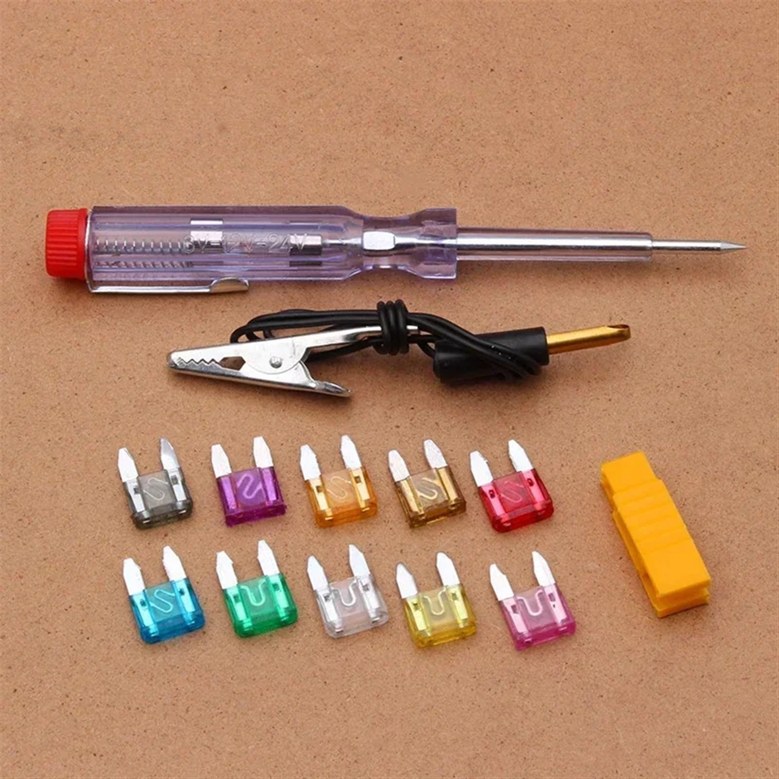 100 Uds. Fusibles pequeños for coche tipo cuchilla automotriz surtido de microfusibles en caja 2A/3A/5/A/7.5A/10A/15A/20A/25A/30A/35A