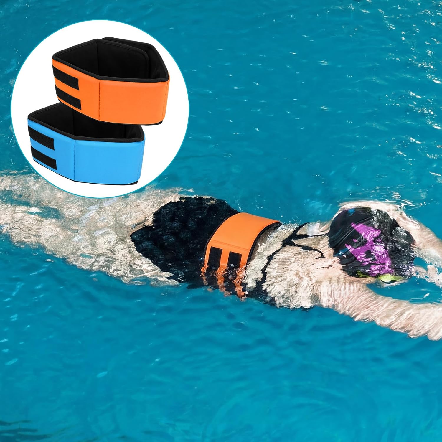 Swim Belt for Adults Swim Floating Belt with Adjustable Pool Weights for Water Exercise Training Equipment Tools for Adults Water Aerobic Pool Exercises and Workouts