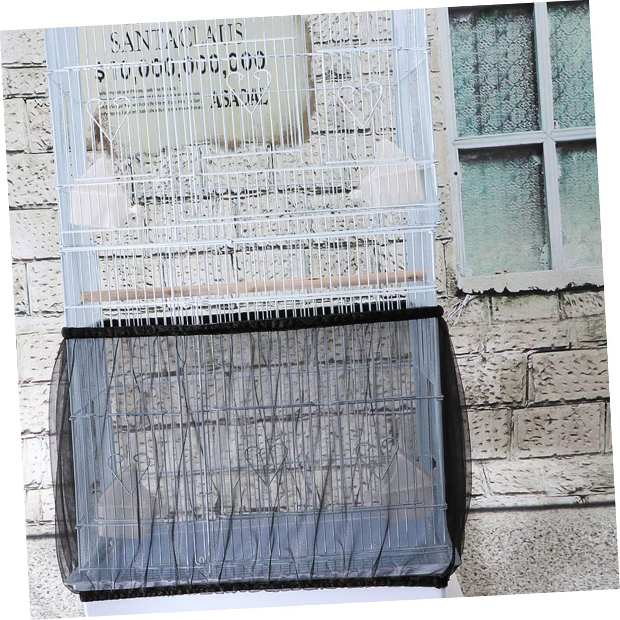 10pcs Birdcage Cover Dust Protector for Parrots Mesh Netting Elastic Base Breathable Bird Cage Gauze Easy to Clean and Change