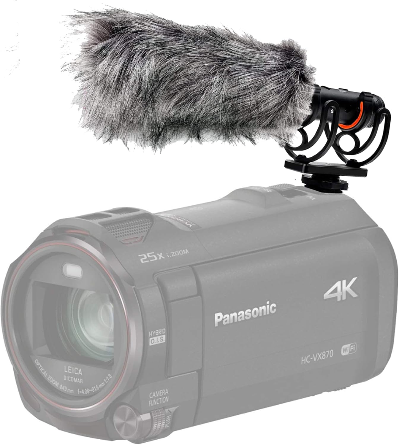 Digital Nc Advanced Super Cardioid Microphone Compatible with Panasonic HC-X1500 (Stereo/Shotgun) with Dead Cat Wind Muff