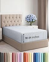 Vista 102 de Sábana bajera extra profunda tamaño Queen – Sábana bajera individual de lujo para hotel solamente – Se adapta fácilmente a colchones de 18 a 24