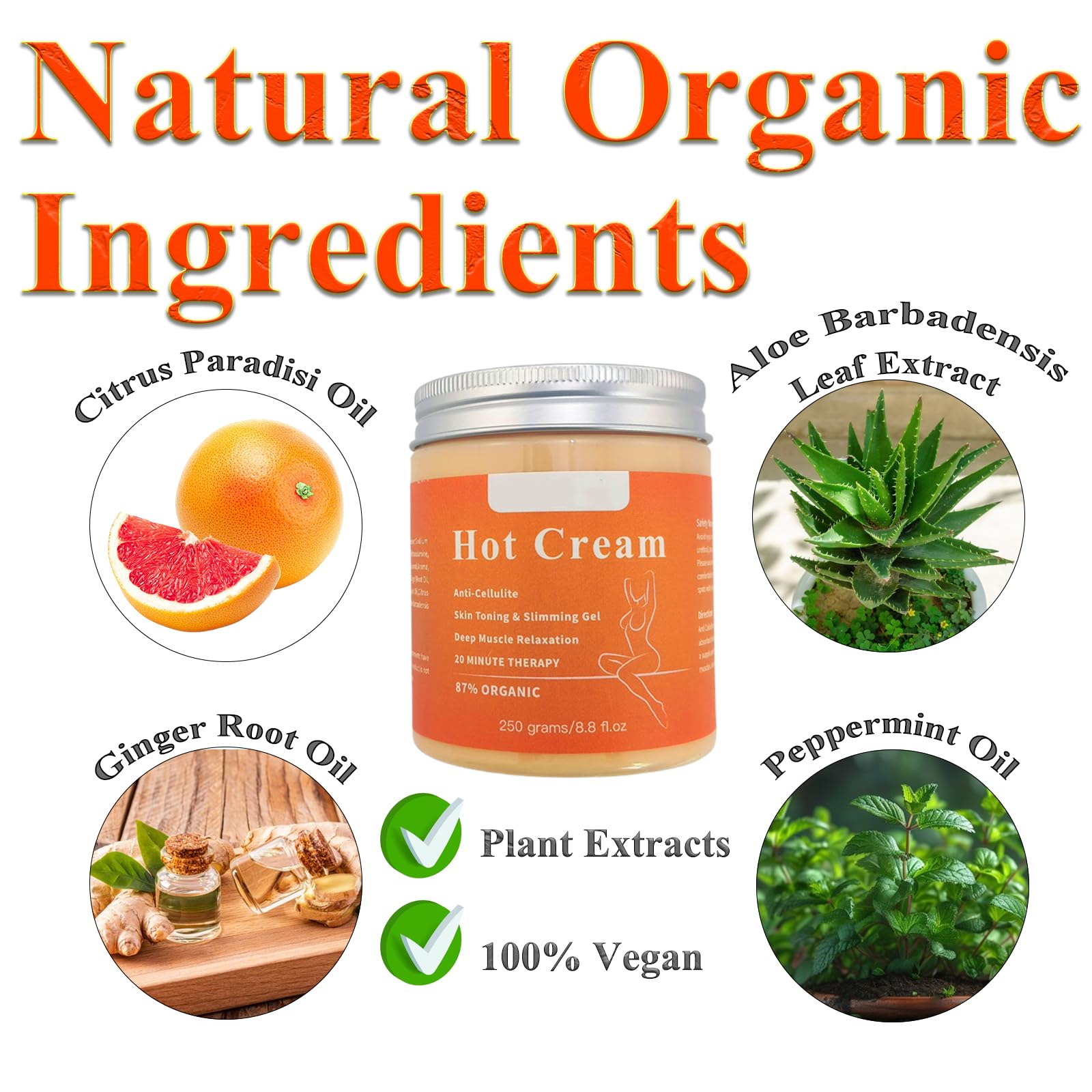 Amazon.com : Elitzia Organic Anti Cellulite Cream Hot Cream for