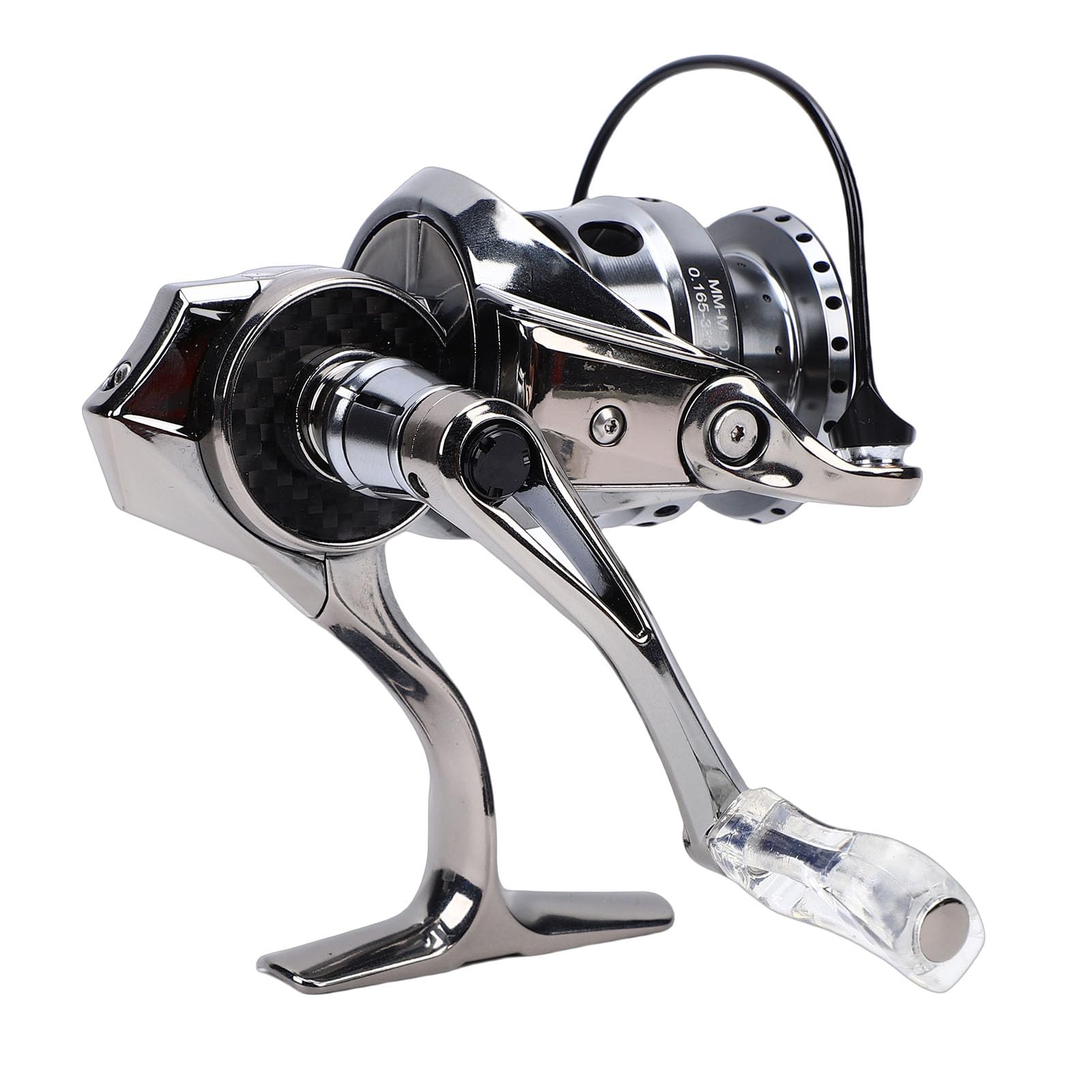 Carrete Giratorio, Cuerpo Ligero de Fibra de Carbono, Freno Ajustable de 4 Kg, Relación de Engranaje 5.2:1, Carrete Giratorio de Fibra de Carbono, de Pesca con Bolsa de Almacenamiento para