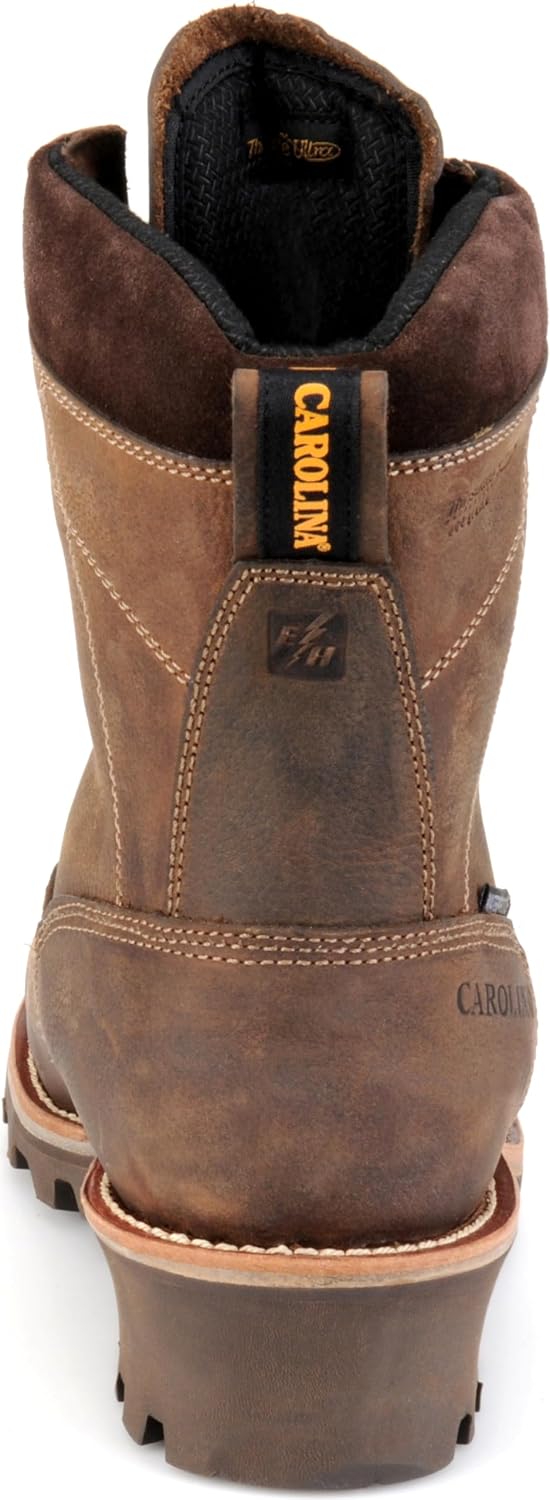 Carolina Men's Insulated Birch 8” Waterproof Insulated Composite Lace-To-Toe Logger Work Boots