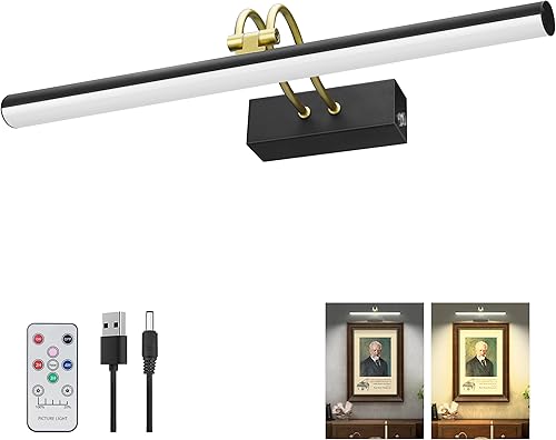 Miniatura 25 de Luz para Cuadros, Luces para Cuadros de Pared Inalámbricas, Luces para Cuadros de 16" con Temporizador y Regulables, Luces de Pared a Batería