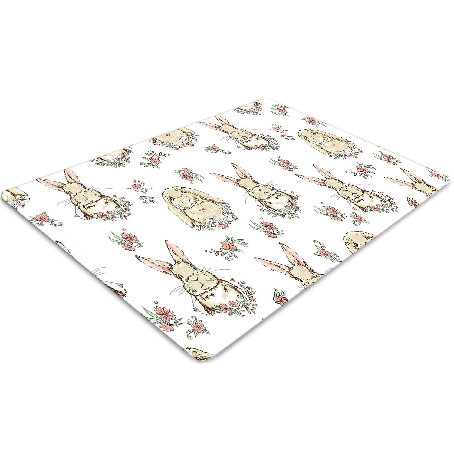 Tapis de chaise 120x90 cm rectangulaire en PVC transparent Cygne Blanc