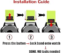 Vista 5 de ANCOOL - Correa para Garmin Fenix 5S, de ajuste fácil, de silicona suave de 20 mm de ancho, correa de reloj para Fenix 5S