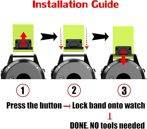 Miniatura 5 de ANCOOL - Correa para Garmin Fenix 5S, de ajuste fácil, de silicona suave de 20 mm de ancho, correa de reloj para Fenix 5S