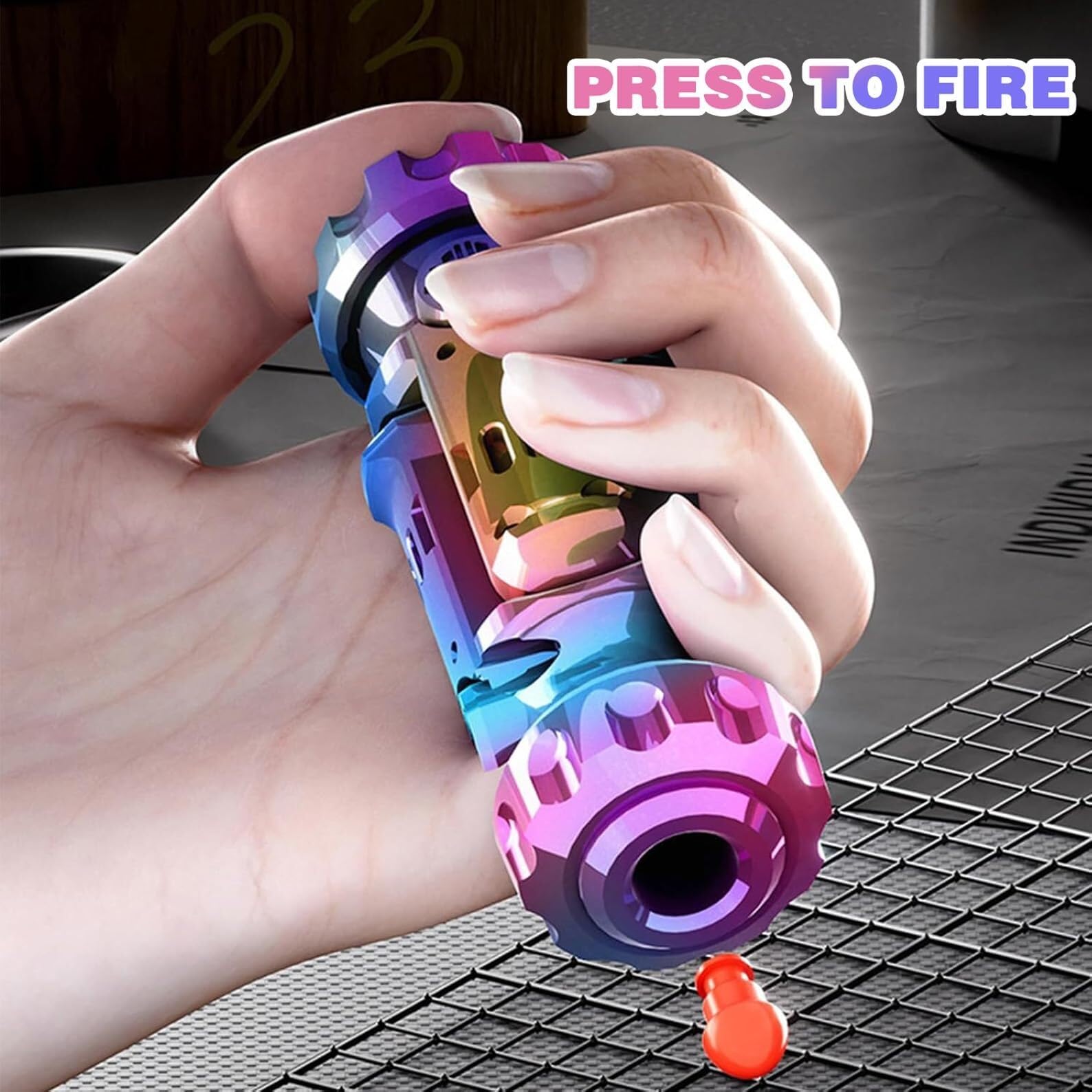 Zabawka antystresowa Combo Spinner i Slider, 1 sztuka | Metal premium CNC, ciche obracanie i klikanie. Miotacz do rzutek Idealne biuro, ADHD, niepokój. Przenośne Brązowy