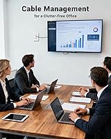 Vista 4 de VCE Brush - Paquete de 10 placas de pared, insertos de paso de cable para cables, correa de acceso de cable de una sola banda, enchufe de pared