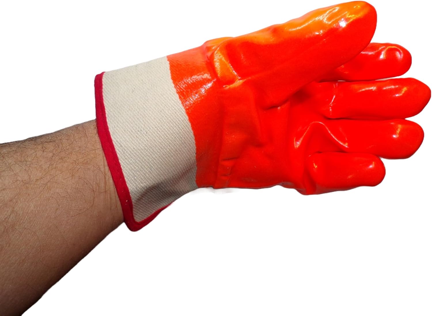 Comfort Lined Heavy Duty PVC Coated Liquid Proof Foam Insulation Cold Storage Chemical Resistant Clean Room Gloves Ultimate Safety Gloves PACK OF 12