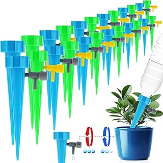 Automatische Bewässerung Set, 24 Stück Einstellbar Pflanzen Bewässerungssystem für Garten Balkon, Pflanzen Bewässerung Bewässerungssystem Topfpflanzen Blumen Kübelpflanzen und Urlaub