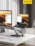 Lamicall Adjustable Laptop Stand for Desk - [360° Rotatable] Foldable Ergonomic Computer Stand, Aluminum Laptop Riser for Office Home fits MacBook Air Pro, Dell XPS, HP, Tablets (10-17.3''), Mom Gift