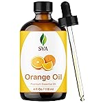 SVA Orange Essential Oil - 4 Fl Oz - 100% Natural Orange Oil - for Diffuser, Hair Care, Face, Skin Care, Aromatherapy, Scalp and Body Massage, Soap and Candle Making - with Dropper