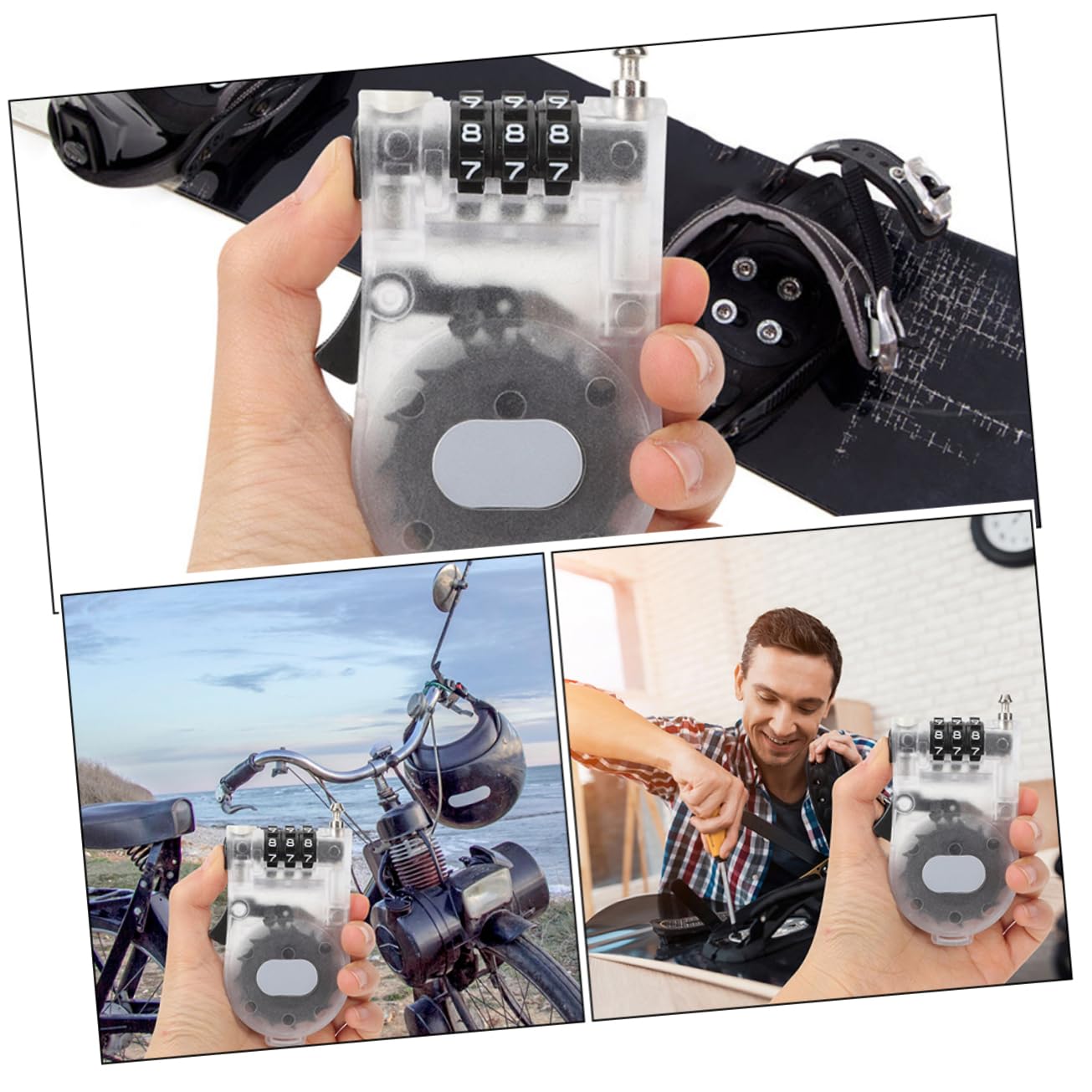 BESPORTBLE 6 Pièces Antivol Serrure À Combinaison Serrures De Vélo Serrure Codée Petite Serrure Sécurité Antivol De Vélo Équipement De Snowboard Ski Boost Lock Équipement De Snowboard
