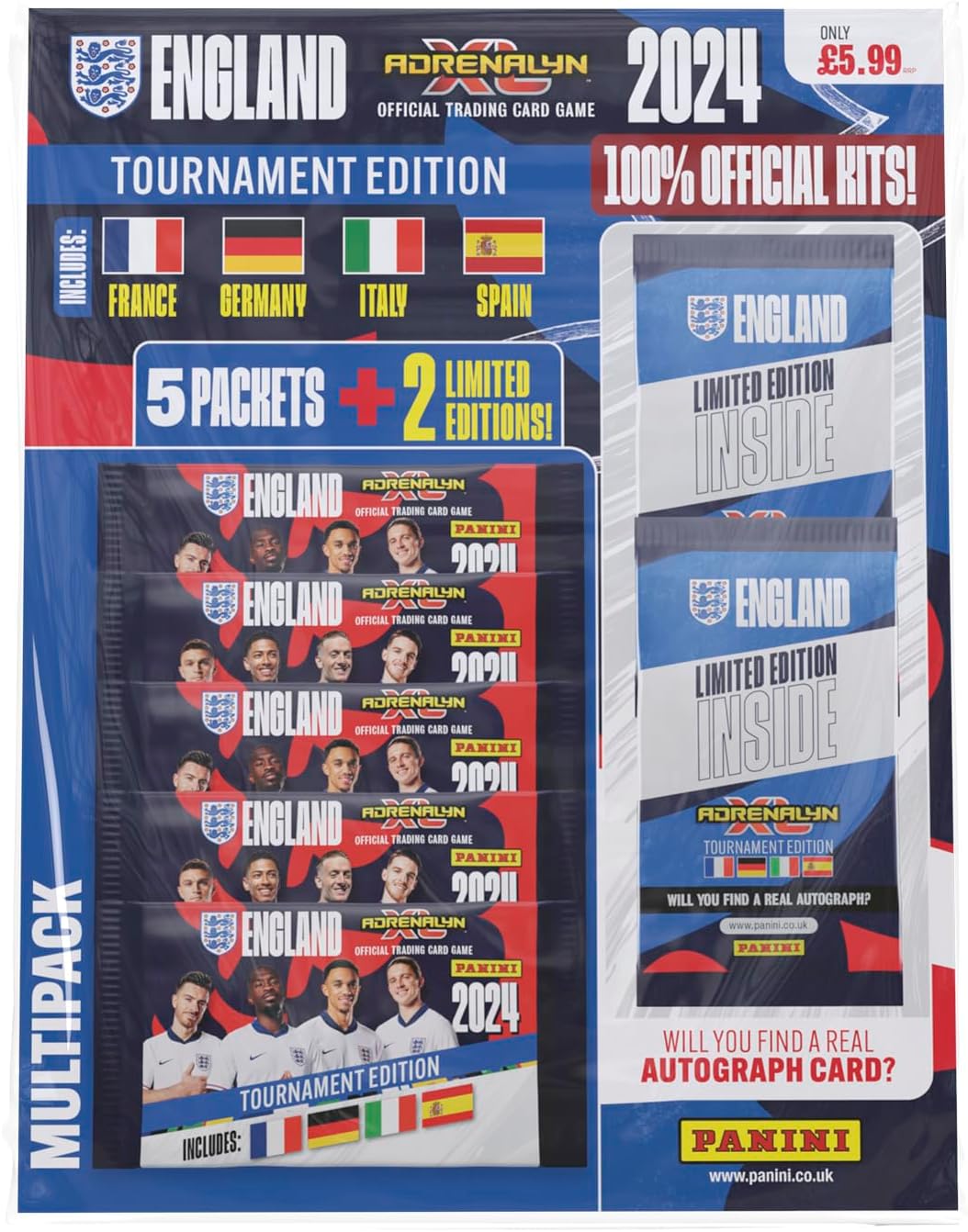 England Adrenalyn XL 2024 Official Tournament Edition Trading Cards - Multipack